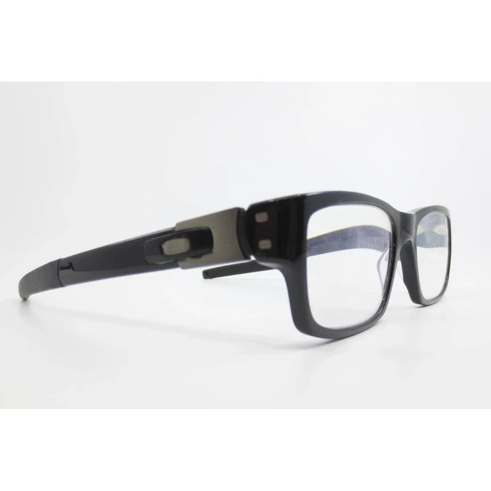 Oakley Muffler Eyeglasses Black Rectangular Frames 135 22-202 Demo Lenses